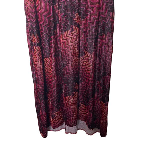 Johnny Was Belle Burgundy Pink Velvet Sleeveless Tank Midi Dress sz M - Picture 5 of 7